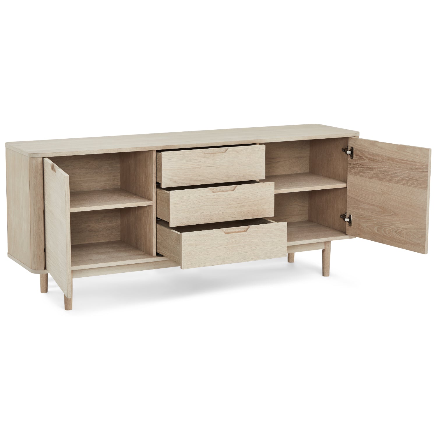 Nyborg Sideboard mit 2 Türen - 180 cm breit - Eiche Weiß geöltes