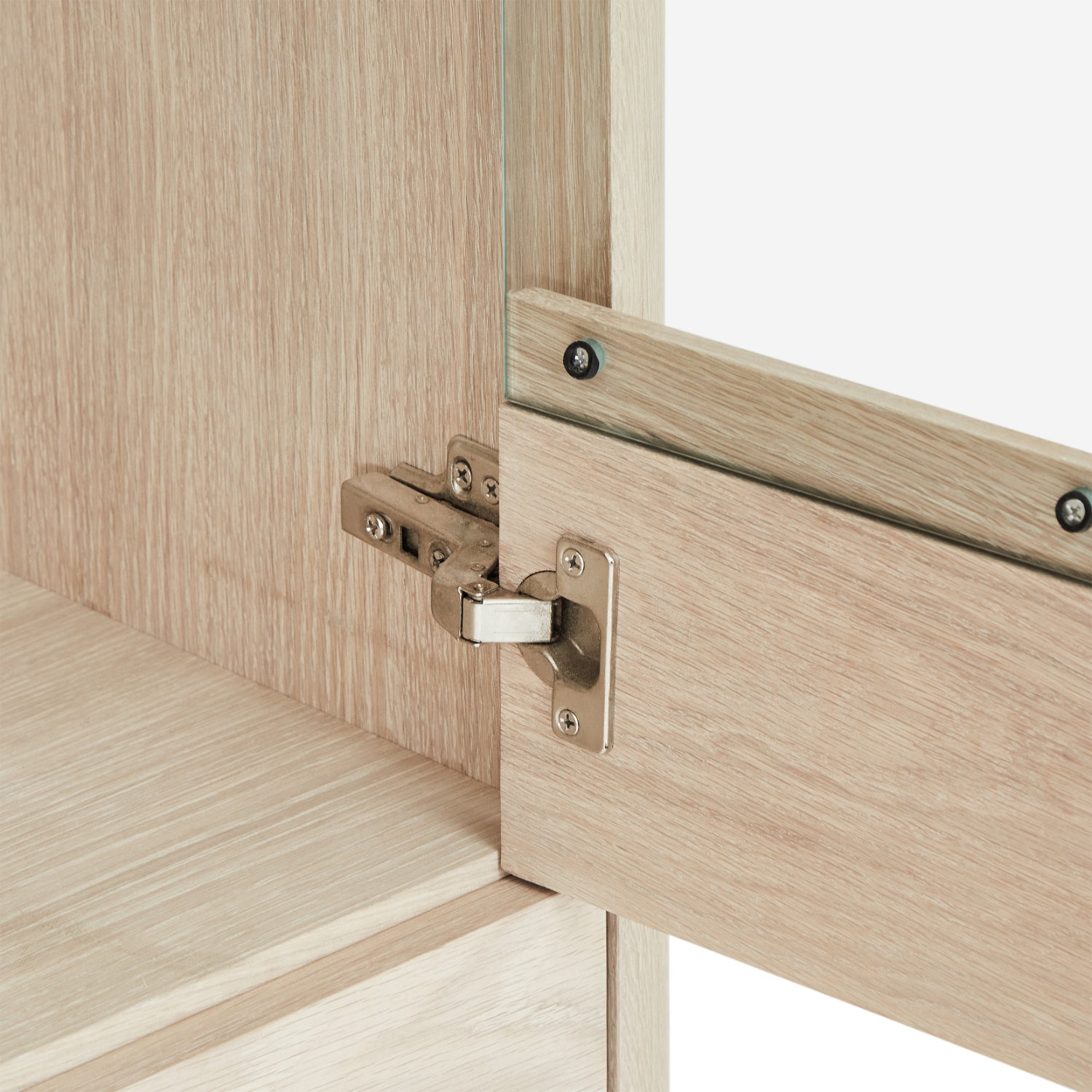 Nyborg Highboard mit LED-Beleuchtung - 123 cm breit - Eiche Weiß geöltes