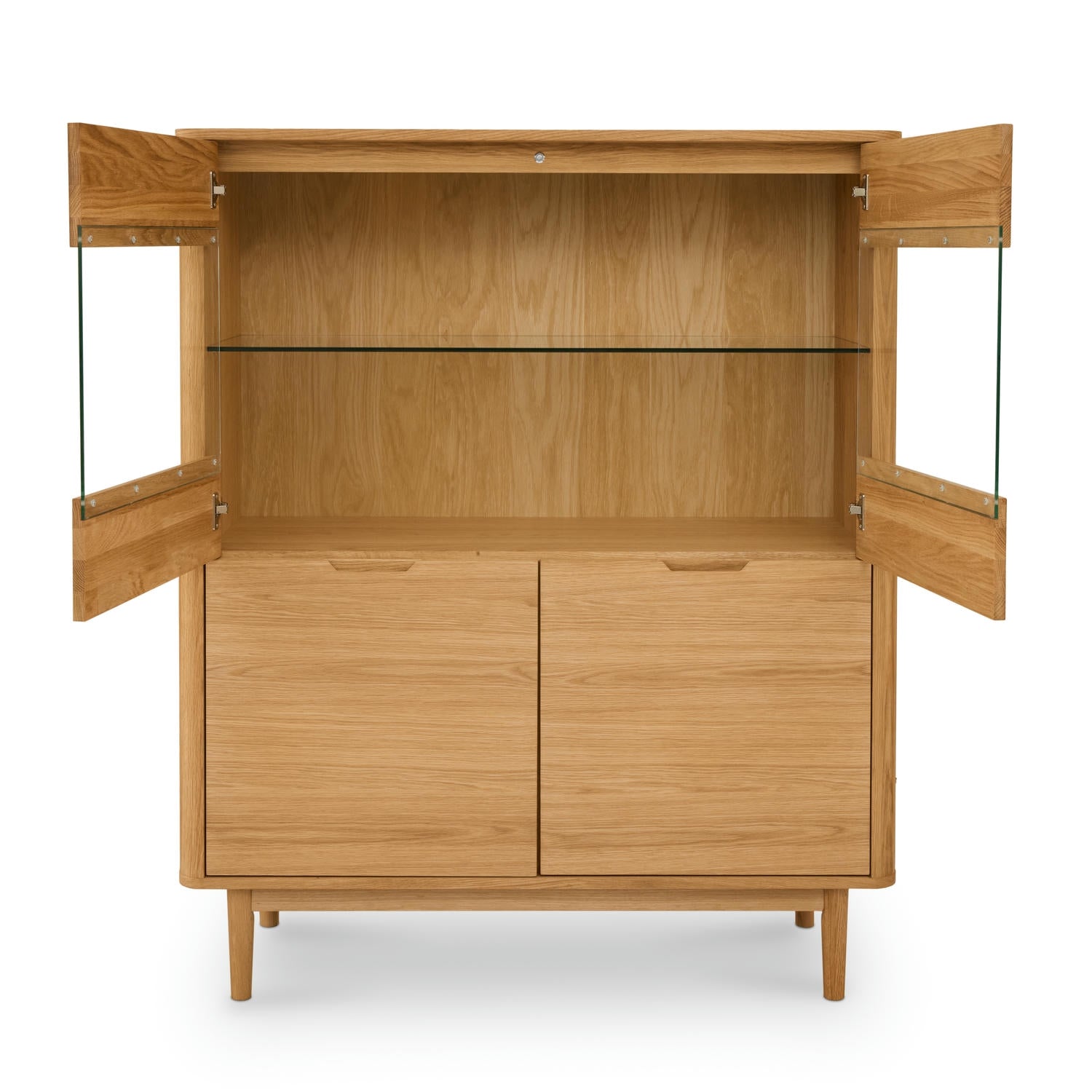 Nyborg Highboard mit LED-Beleuchtung - 123 cm breit - Wildeiche Natur