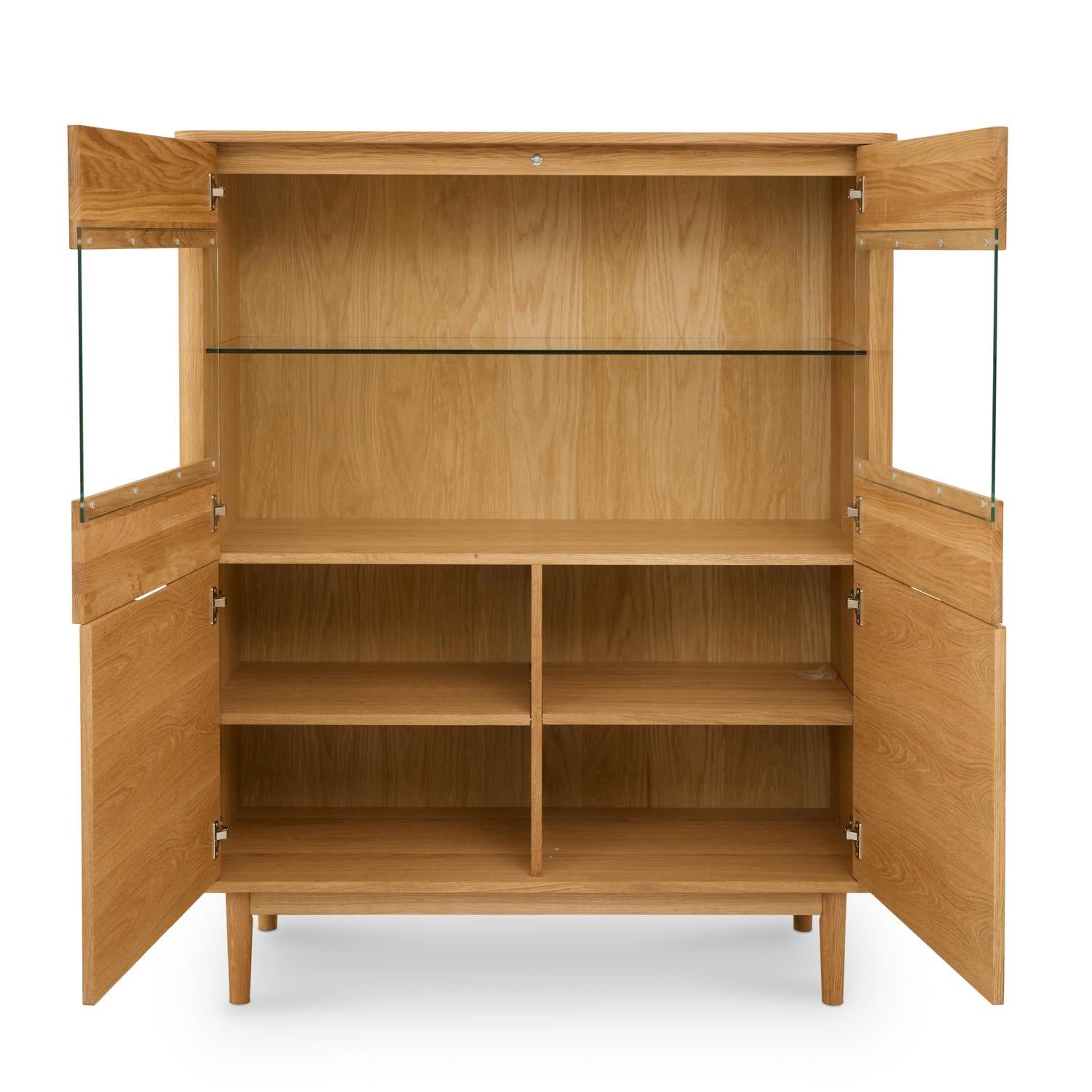 Nyborg Highboard mit LED-Beleuchtung - 123 cm breit - Wildeiche Natur