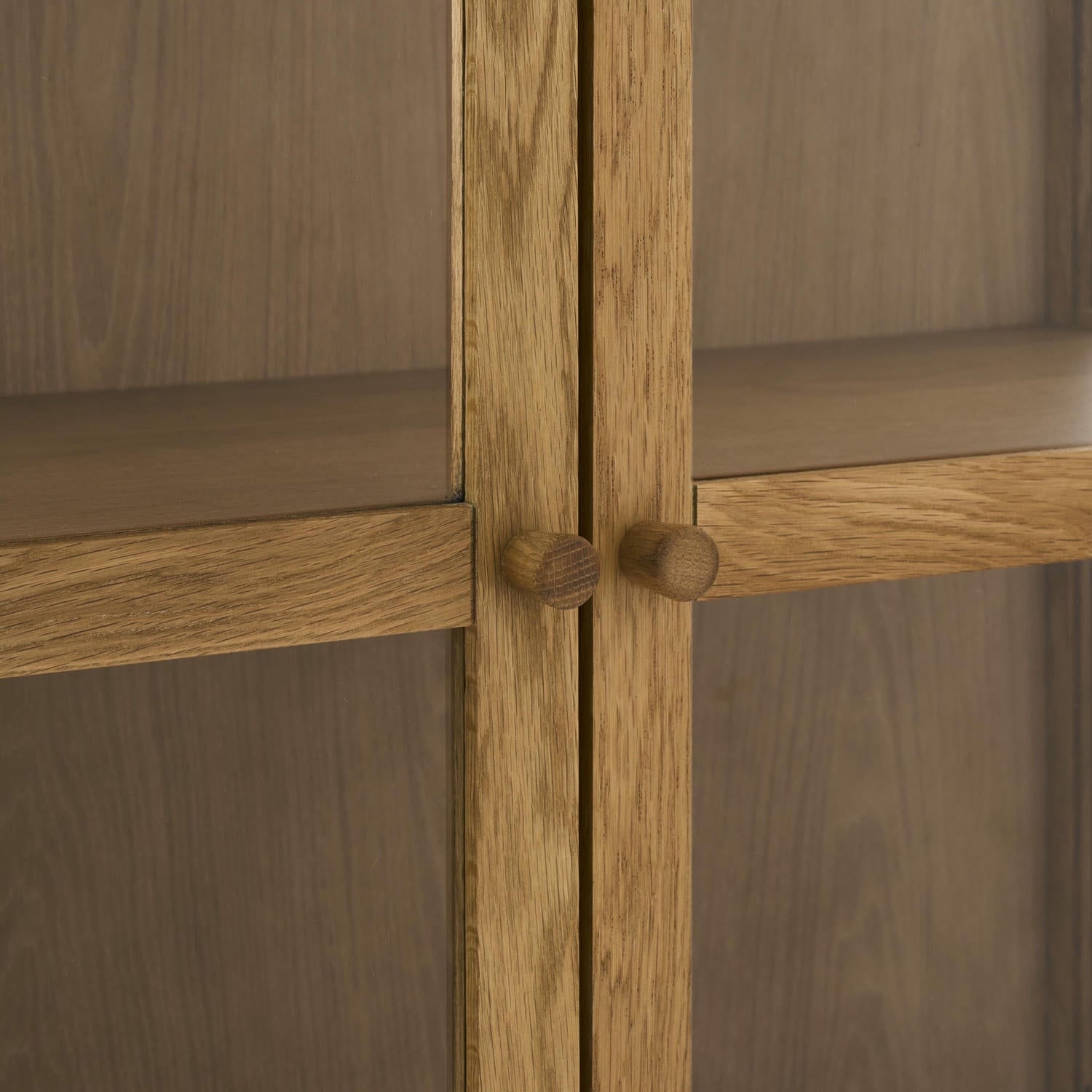Svendborg Highboard mit Glastüren - 100 cm breit - Wildeiche Natur