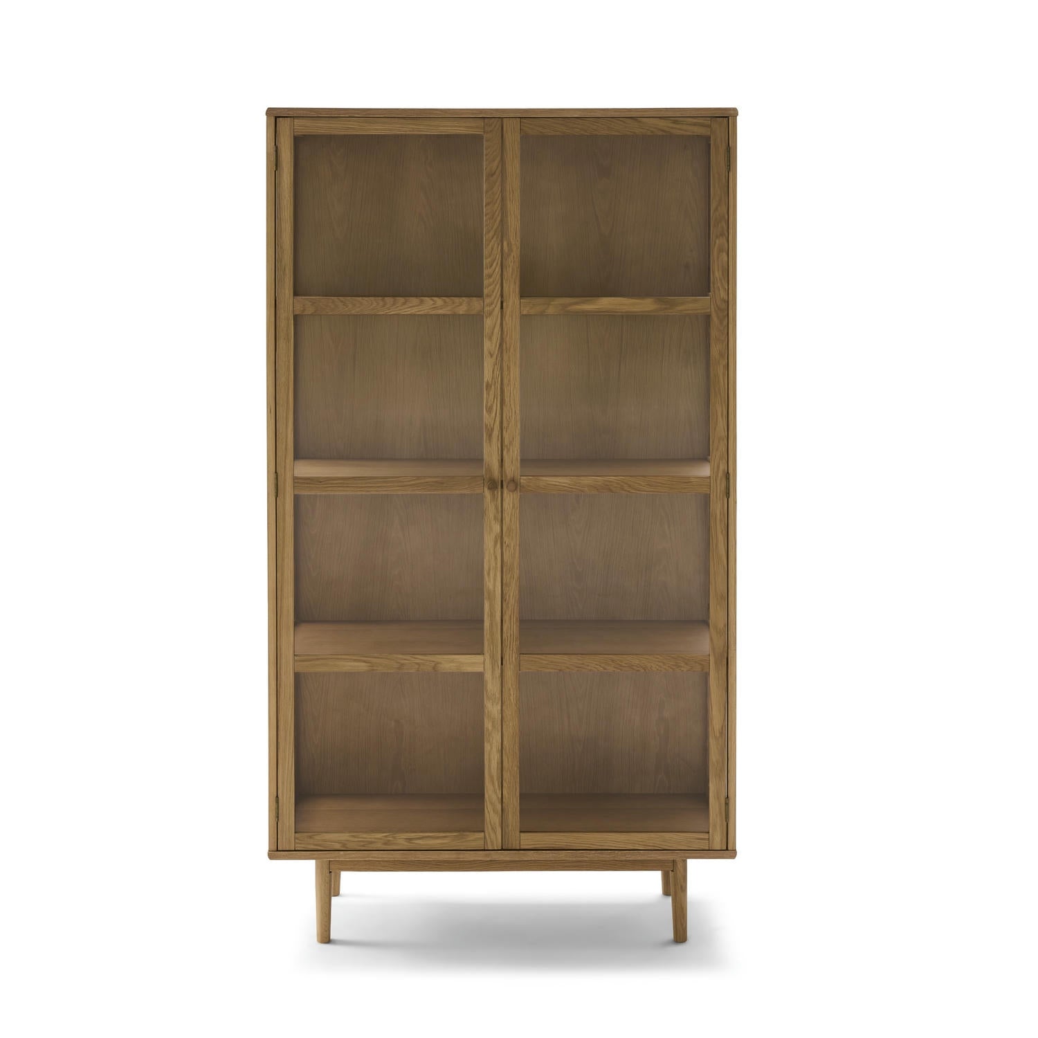 Svendborg Vitrine mit Glastüren - 100 cm breit - Wildeiche Natur