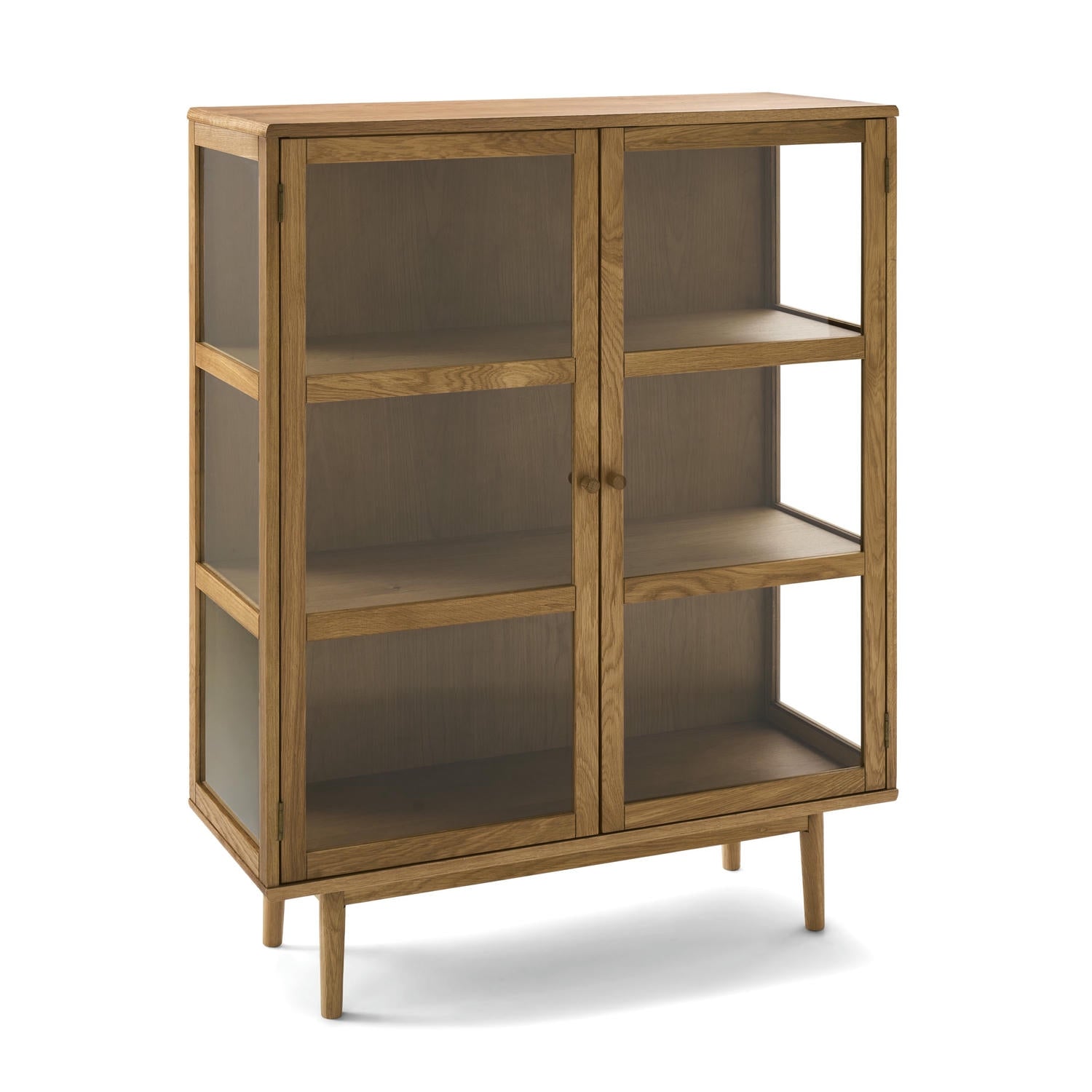 Svendborg Highboard mit Glastüren - 100 cm breit - Wildeiche Natur