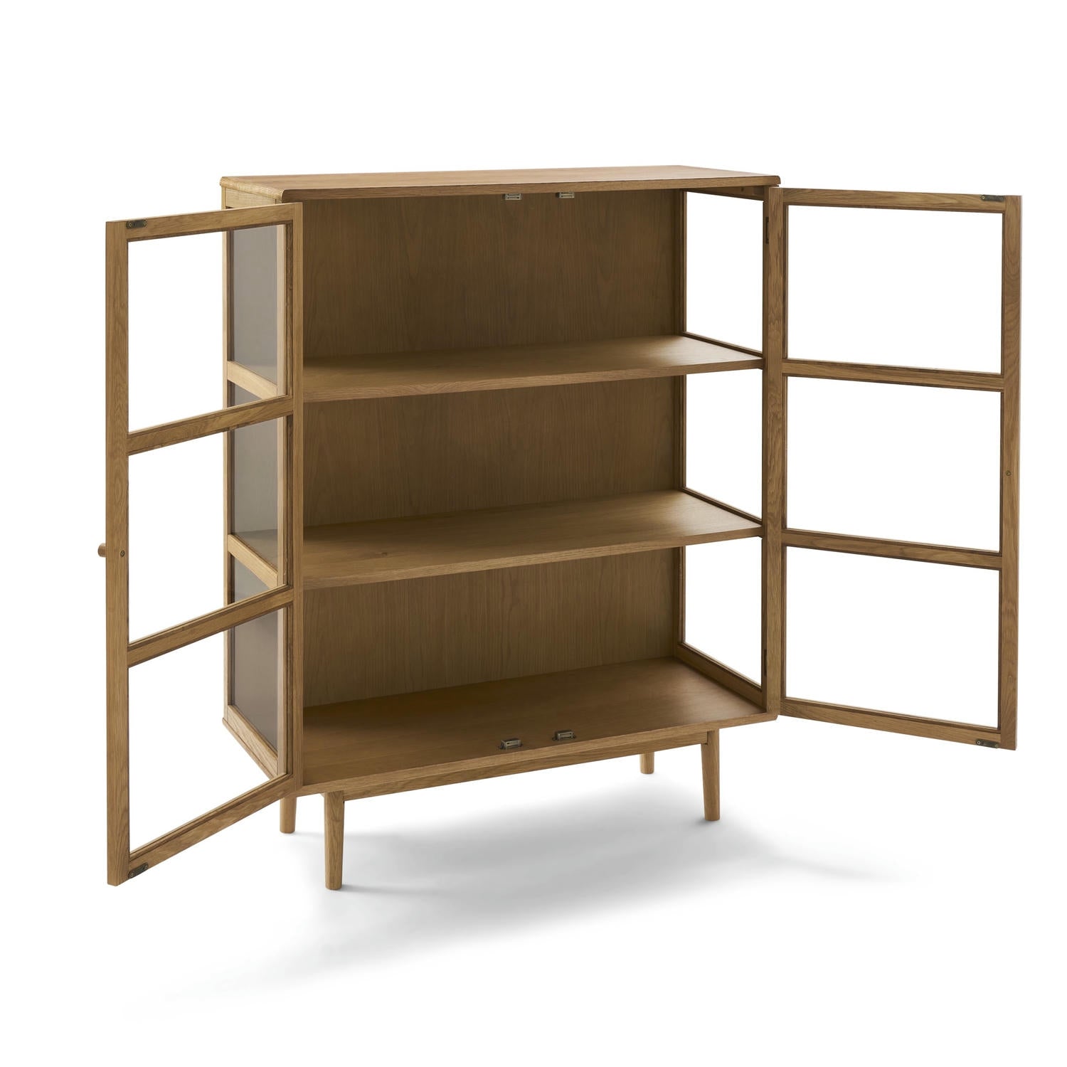 Svendborg Highboard mit Glastüren - 100 cm breit - Wildeiche Natur
