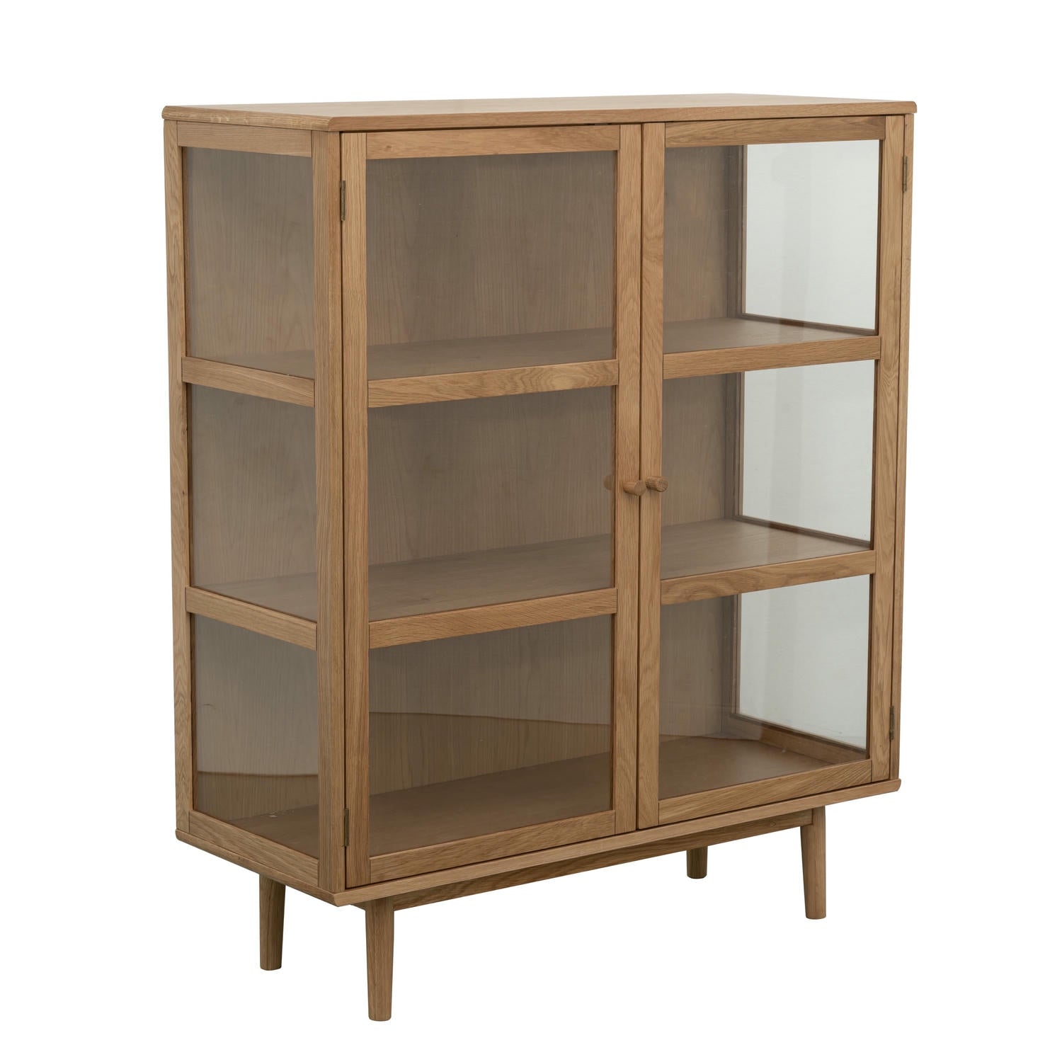 Svendborg Highboard mit Glastüren - 100 cm breit - Wildeiche Natur