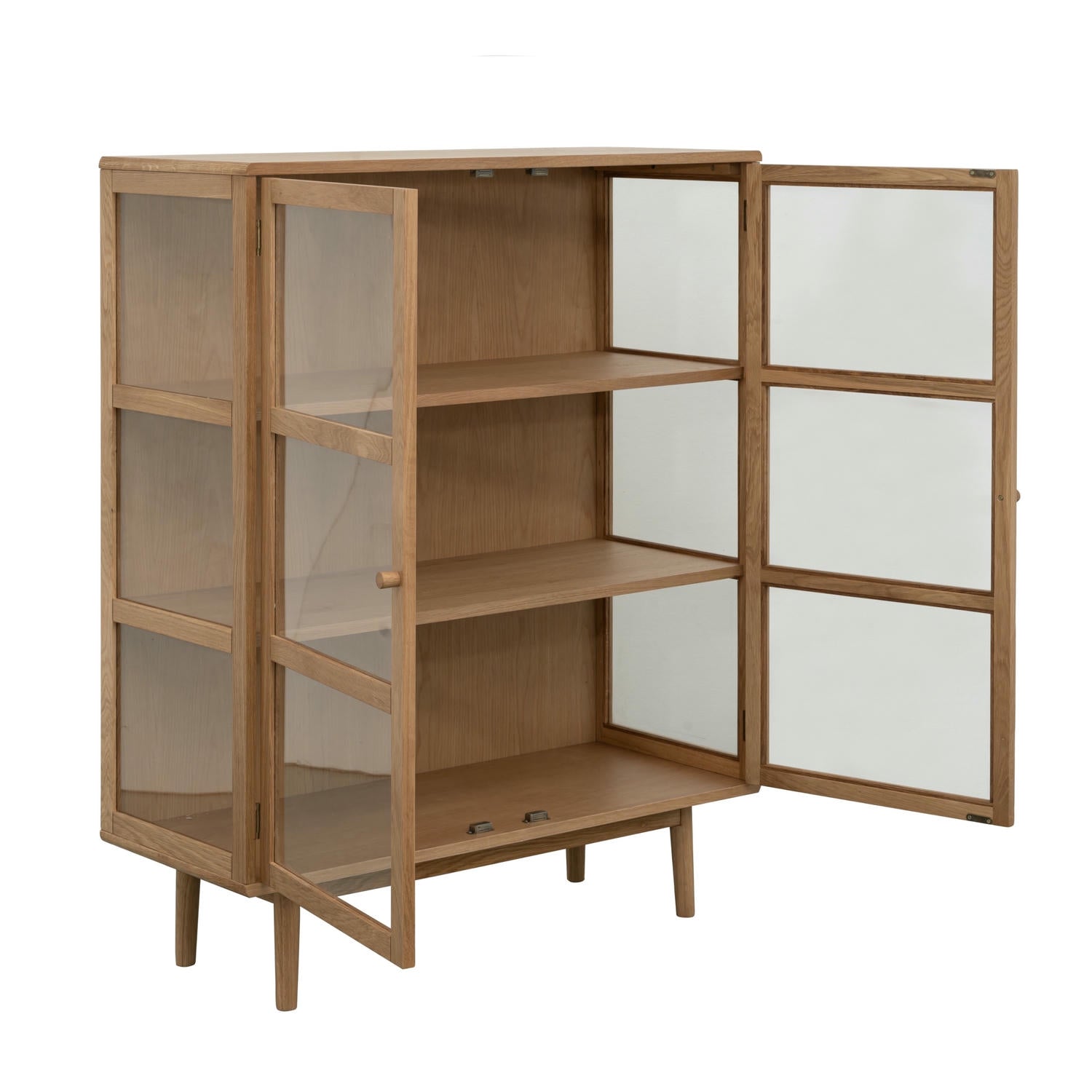 Svendborg Highboard mit Glastüren - 100 cm breit - Wildeiche Natur