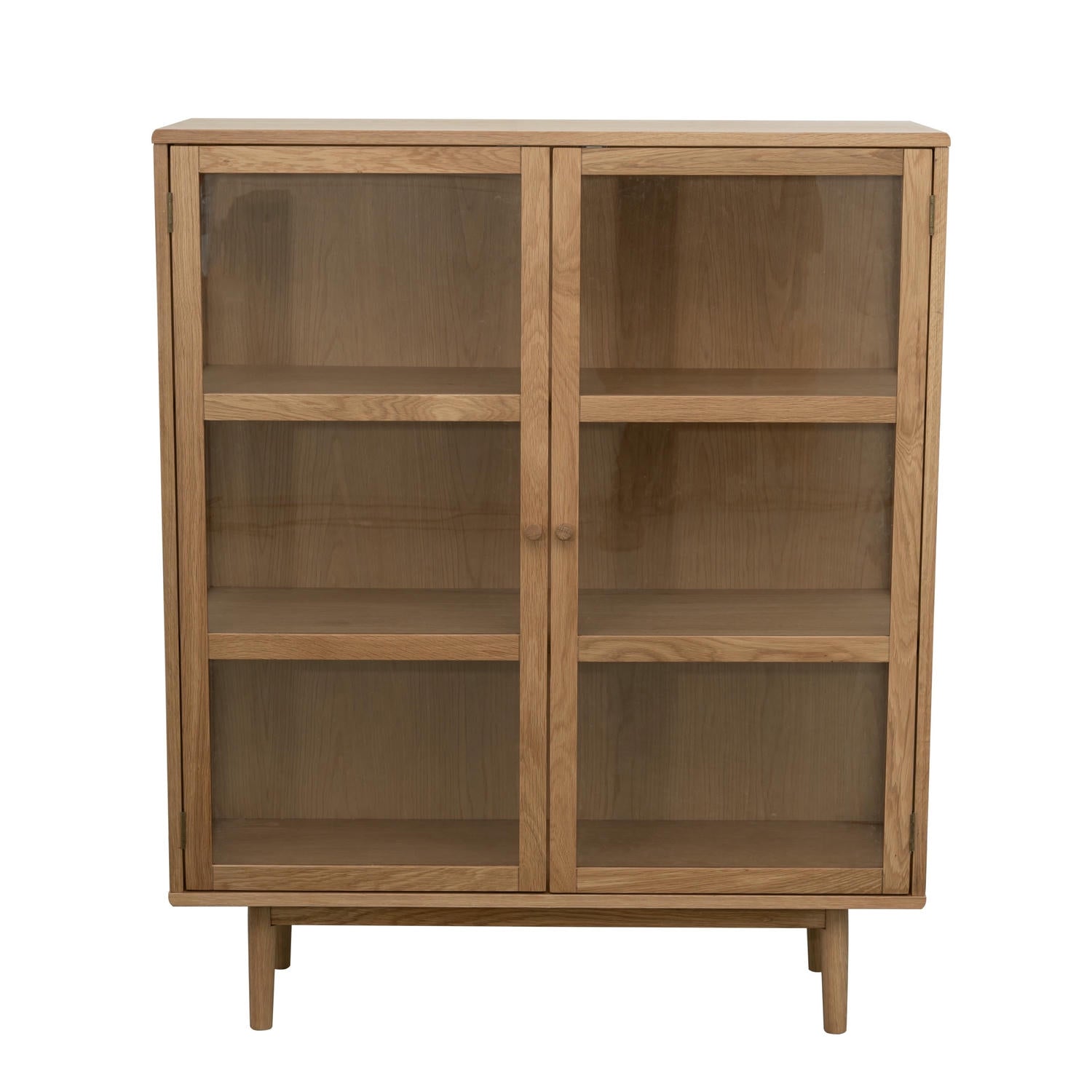 Svendborg Highboard mit Glastüren - 100 cm breit - Wildeiche Natur