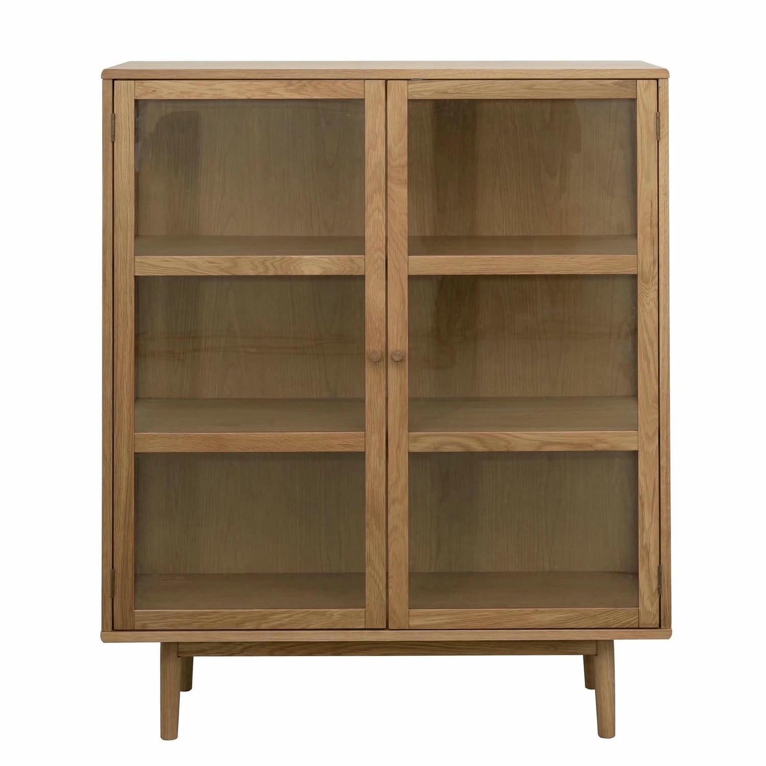 Svendborg Highboard mit Glastüren - 100 cm breit - Wildeiche Natur