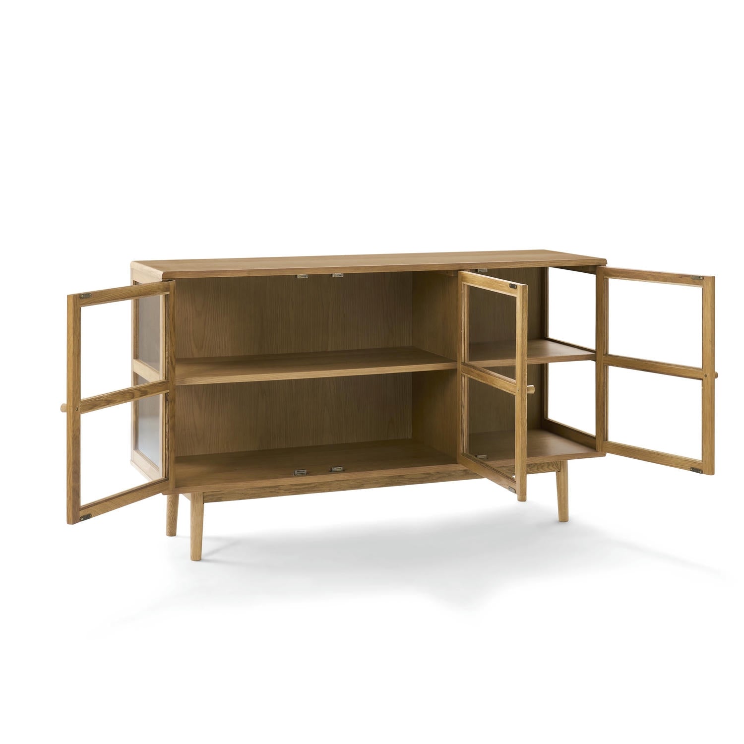 Svendborg Sideboard mit 3 Glastüren - 137 cm breit - Wildeiche Natur