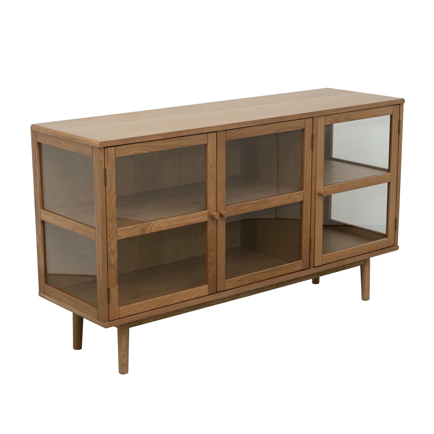 Svendborg Sideboard mit 3 Glastüren - 137 cm breit - Wildeiche Natur
