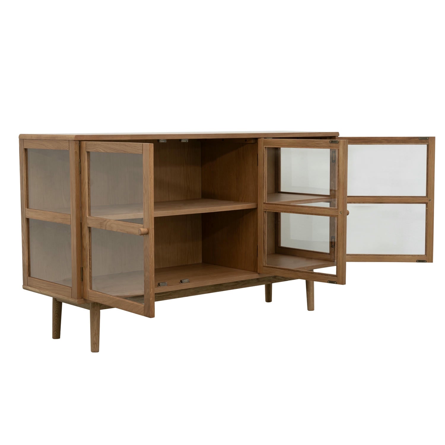 Svendborg Sideboard mit 3 Glastüren - 137 cm breit - Wildeiche Natur