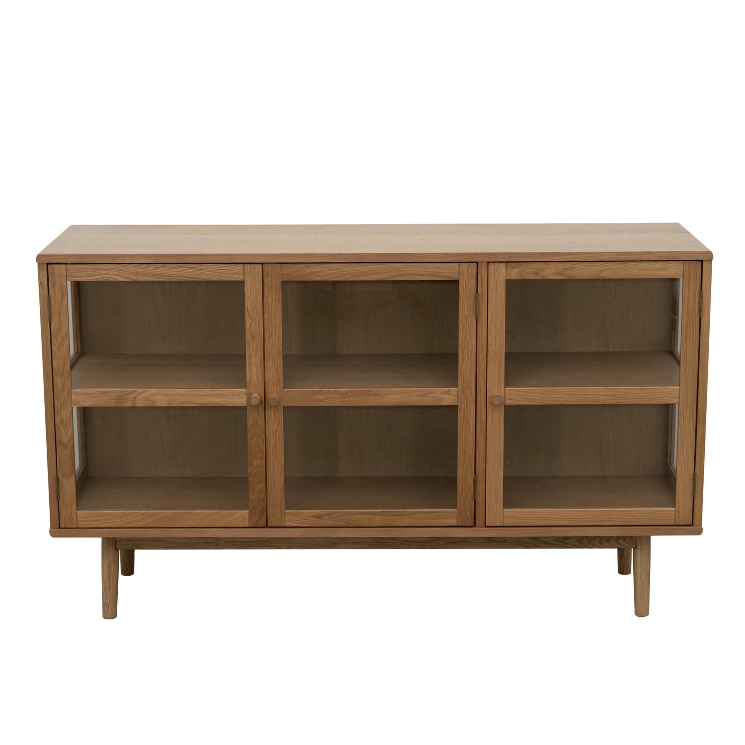 Svendborg Sideboard mit 3 Glastüren - 137 cm breit - Wildeiche Natur