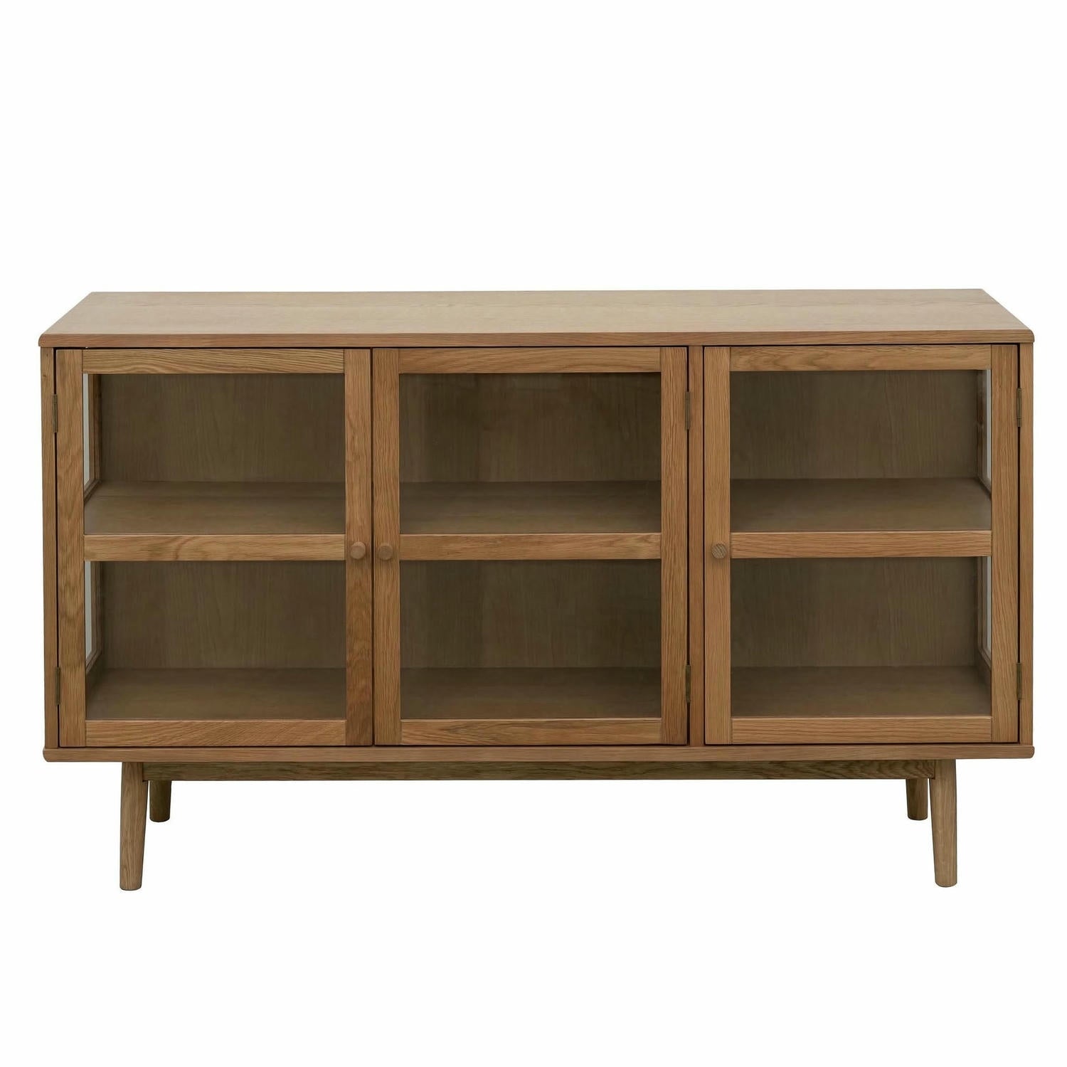 Svendborg Sideboard mit 3 Glastüren - 137 cm breit - Wildeiche Natur