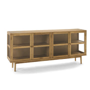 Svendborg Sideboard mit 4 Glastüren - 180 cm breit - Wildeiche Natur