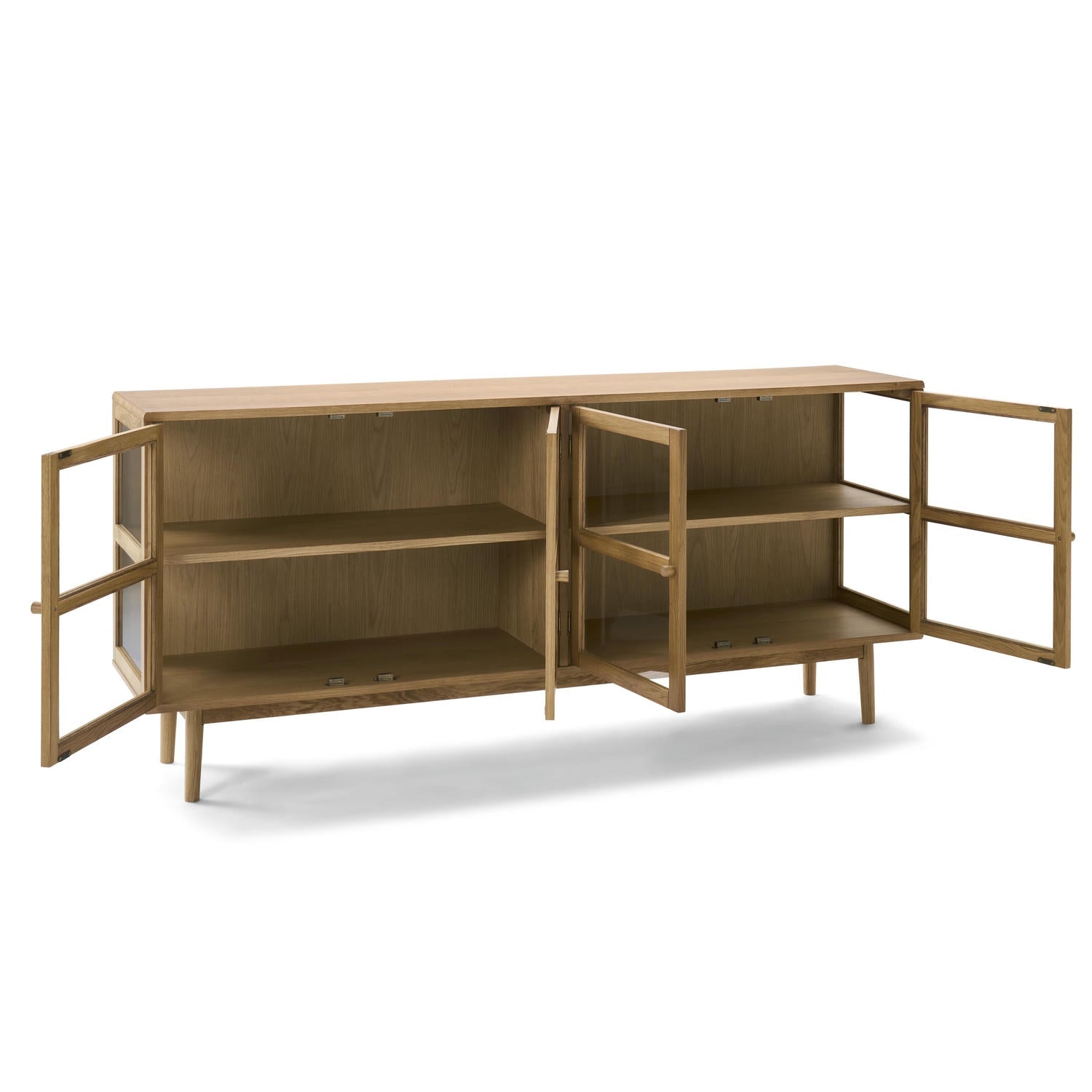 Svendborg Sideboard mit 4 Glastüren - 180 cm breit - Wildeiche Natur