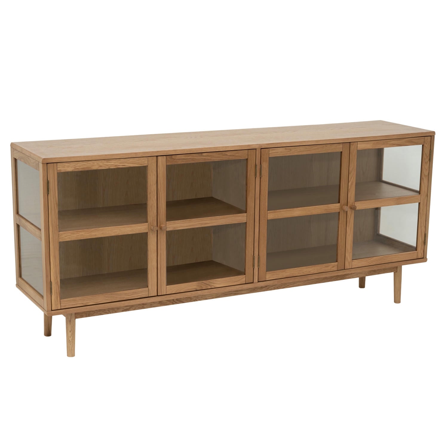 Svendborg Sideboard mit 4 Glastüren - 180 cm breit - Wildeiche Natur