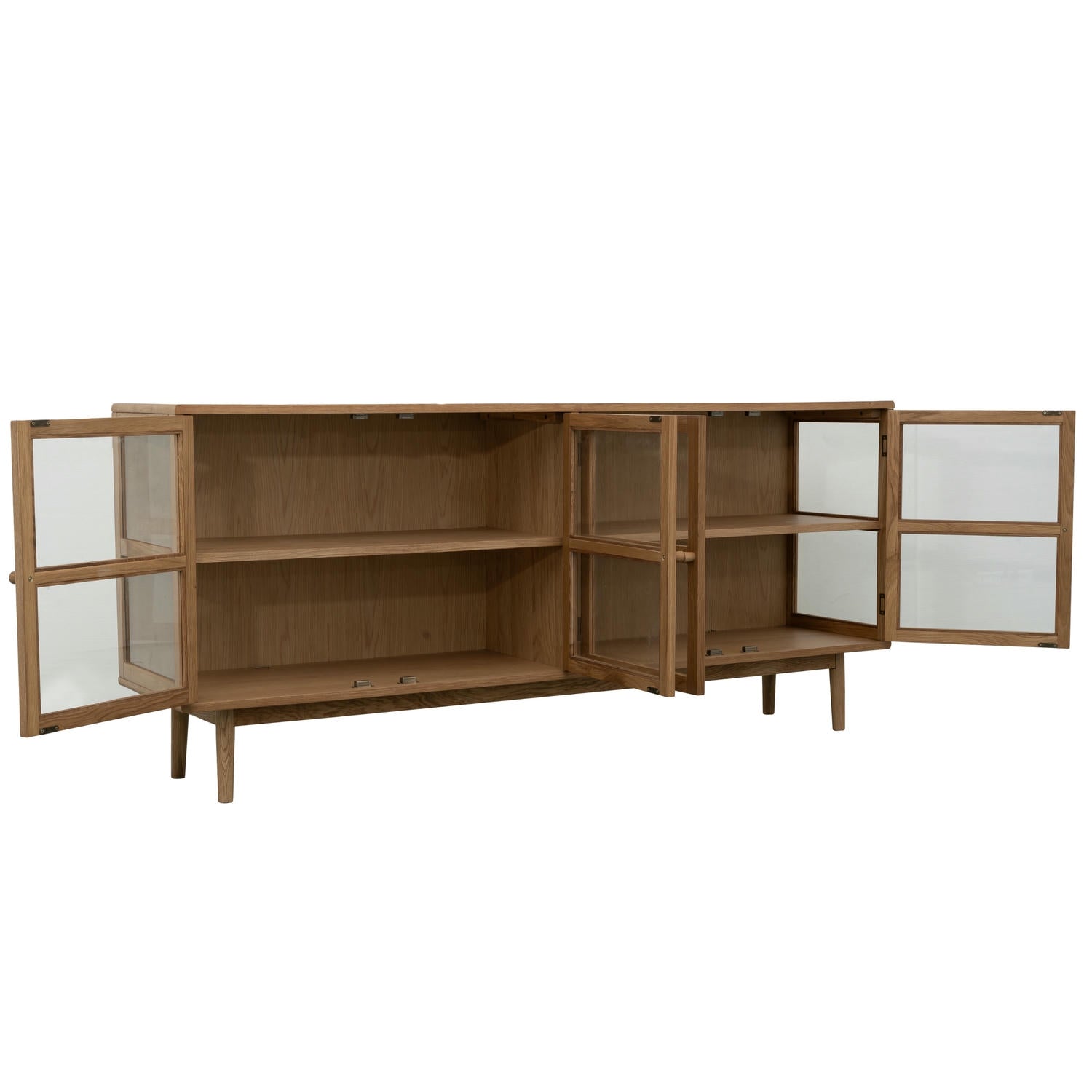 Svendborg Sideboard mit 4 Glastüren - 180 cm breit - Wildeiche Natur