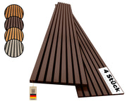 benzwood Akustikpaneel Walnuss 4 Stück x 120x60cm