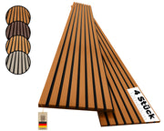 benzwood Akustikpaneel Kastanie 4 Stück x 120x60cm