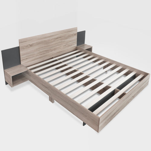 Doppelbett, hölzernes Bett