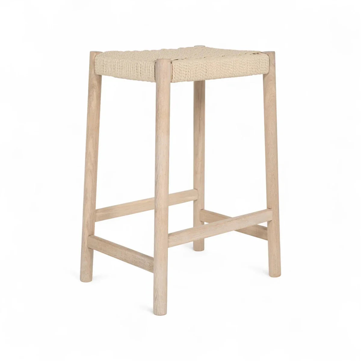 Barhocker Ida mit Geflechtsitz - Eiche bianco