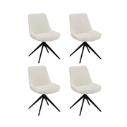 4er Set Esszimmerstühle - Drehbar - Weiß