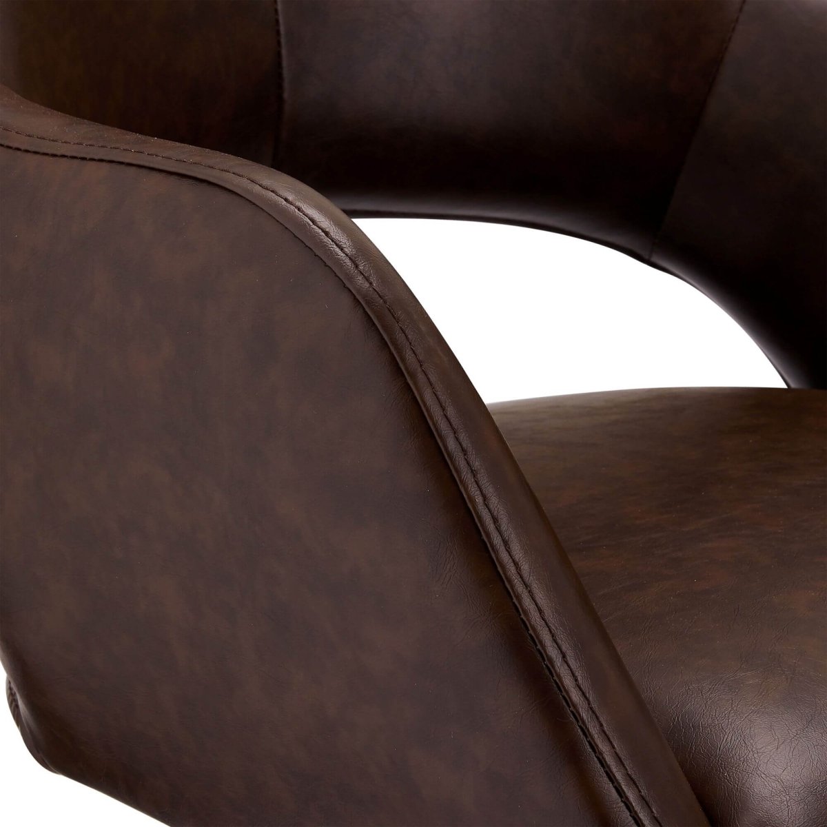 4er Set Esszimmerstühle mit Armlehne - Drehbar - Braun