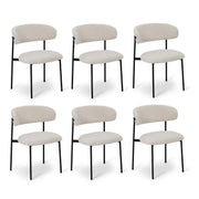 6er Set Esszimmerstühle Diana - Cremeweiß