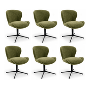6er Set Esszimmerstühle Nicklas - Drehbar - Grün