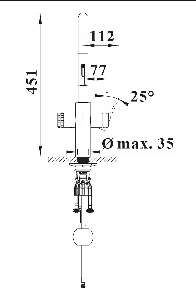 BLANCO CHOICE Icona-C Kochendwasser-Küchenarmatur mit Filter- & Soda-Funktion,satin platinum
