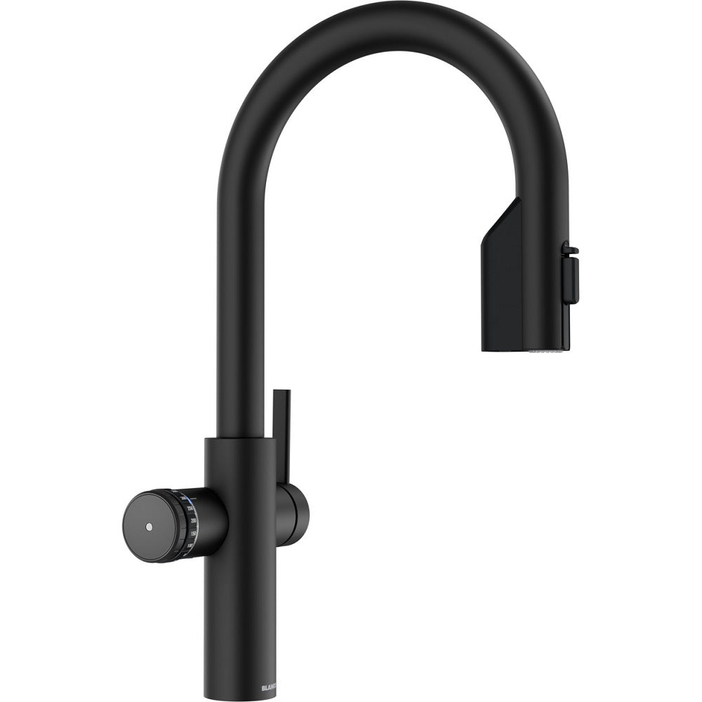 BLANCO CHOICE Icona-C Kochendwasser-Küchenarmatur mit Filter- & Soda-Funktion,satin platinum