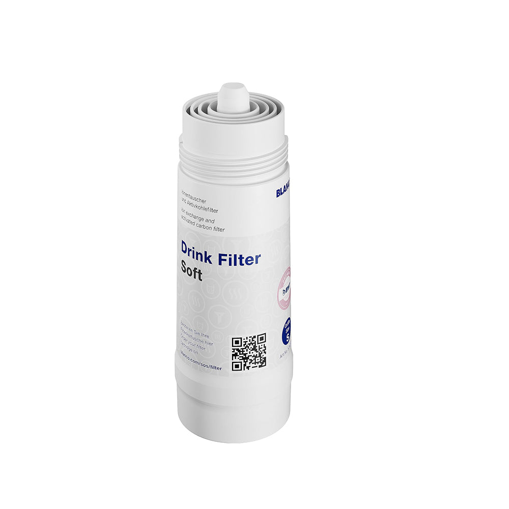 BLANCO Drink Filter Soft S | Less Limescale More Taste | Suitable for: Drink.soda & CHOICE.all | Anti-limescale Filter Cartridge | Optimises Drinking Water | Filter Capacity: 670 Litres at 12 °dTH
