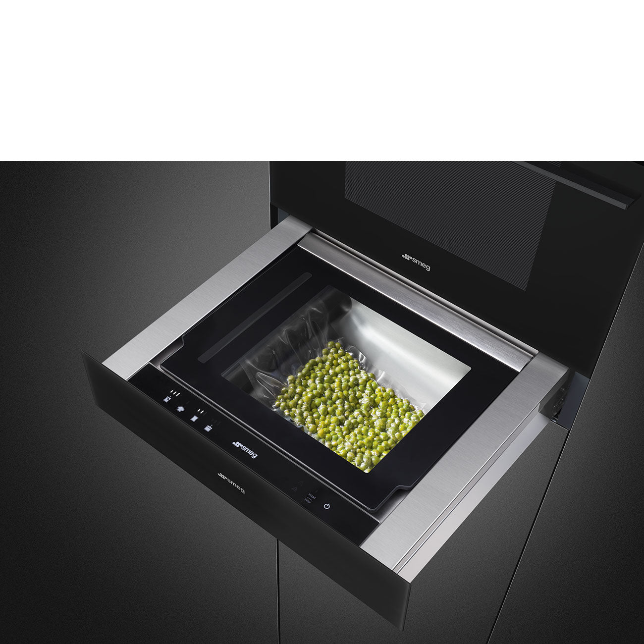 Smeg CPV115B3 Vakuumierschublade 60 cm Linea Schwarz