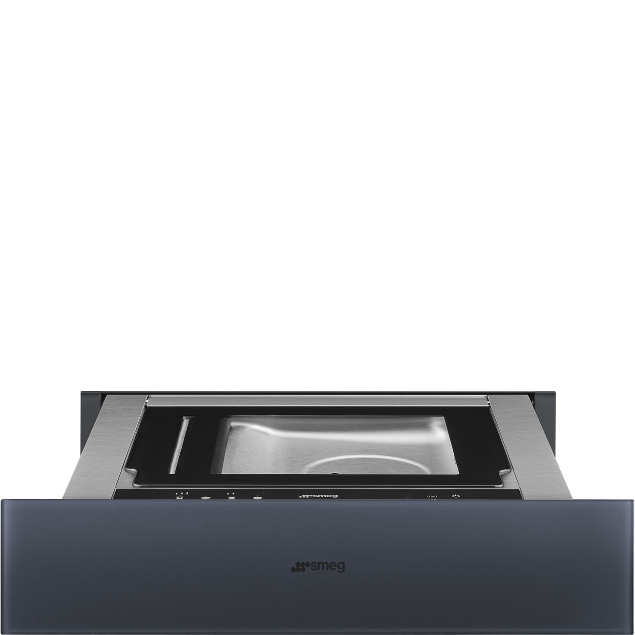 SMEG CPV115G - Vakuumierschublade mit 5 Jahre Garantie, Designlinie Linea, Neptune Grey, Touch-Control, Nische 60 x 15 cm