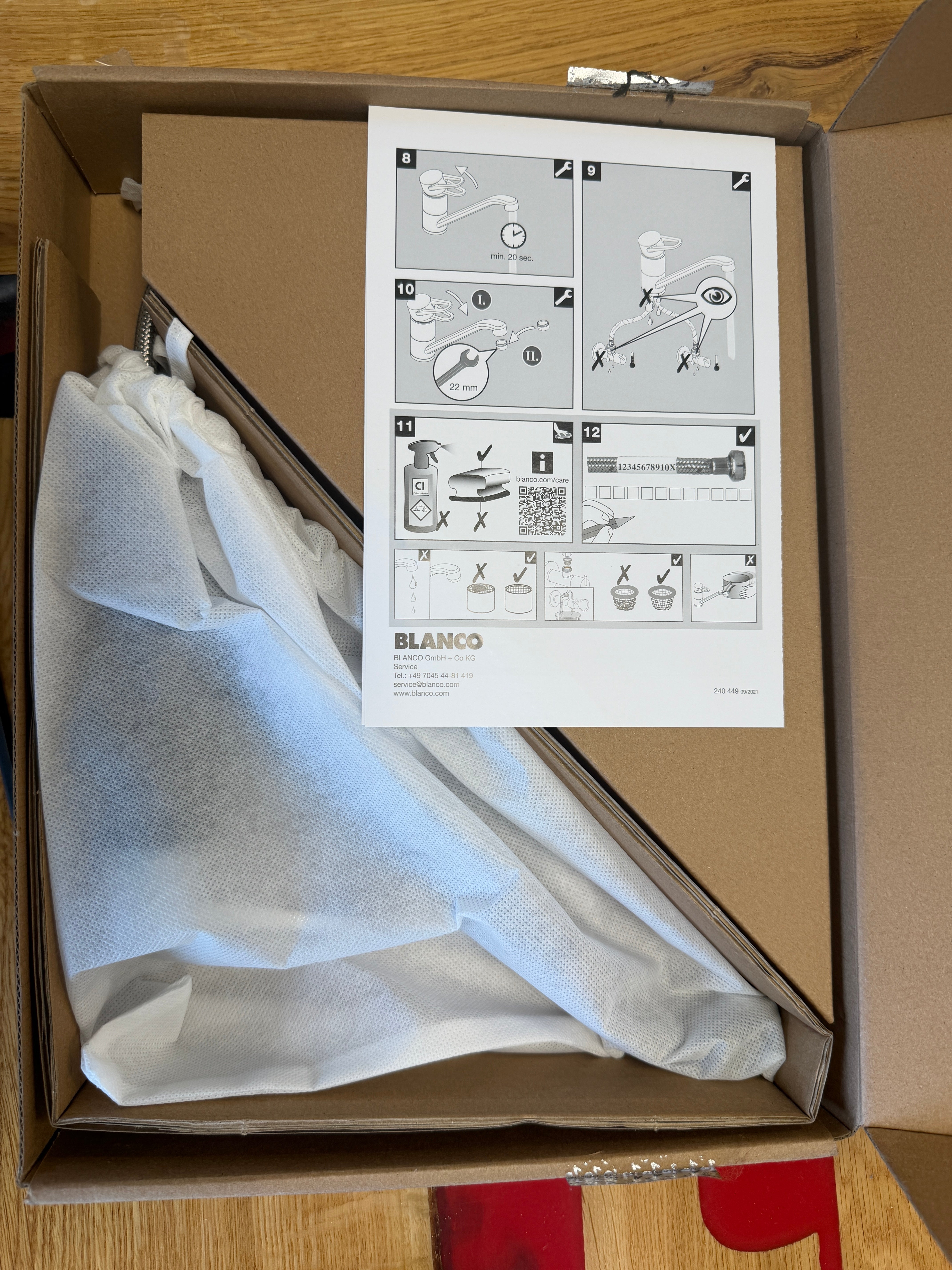 B-Ware – Blanco Wega II Küchenarmatur (526407), schwenkbar, Anthrazit Matt (Verpackung geöffnet, unmontiert)