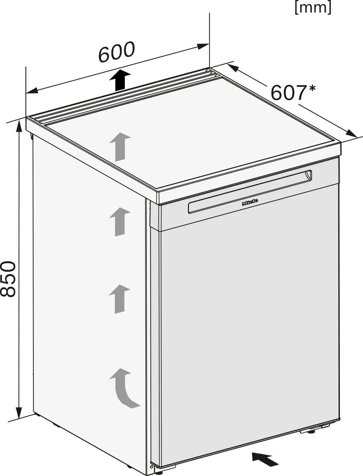 Miele K 4002 D Tischkühlschrank Weiß