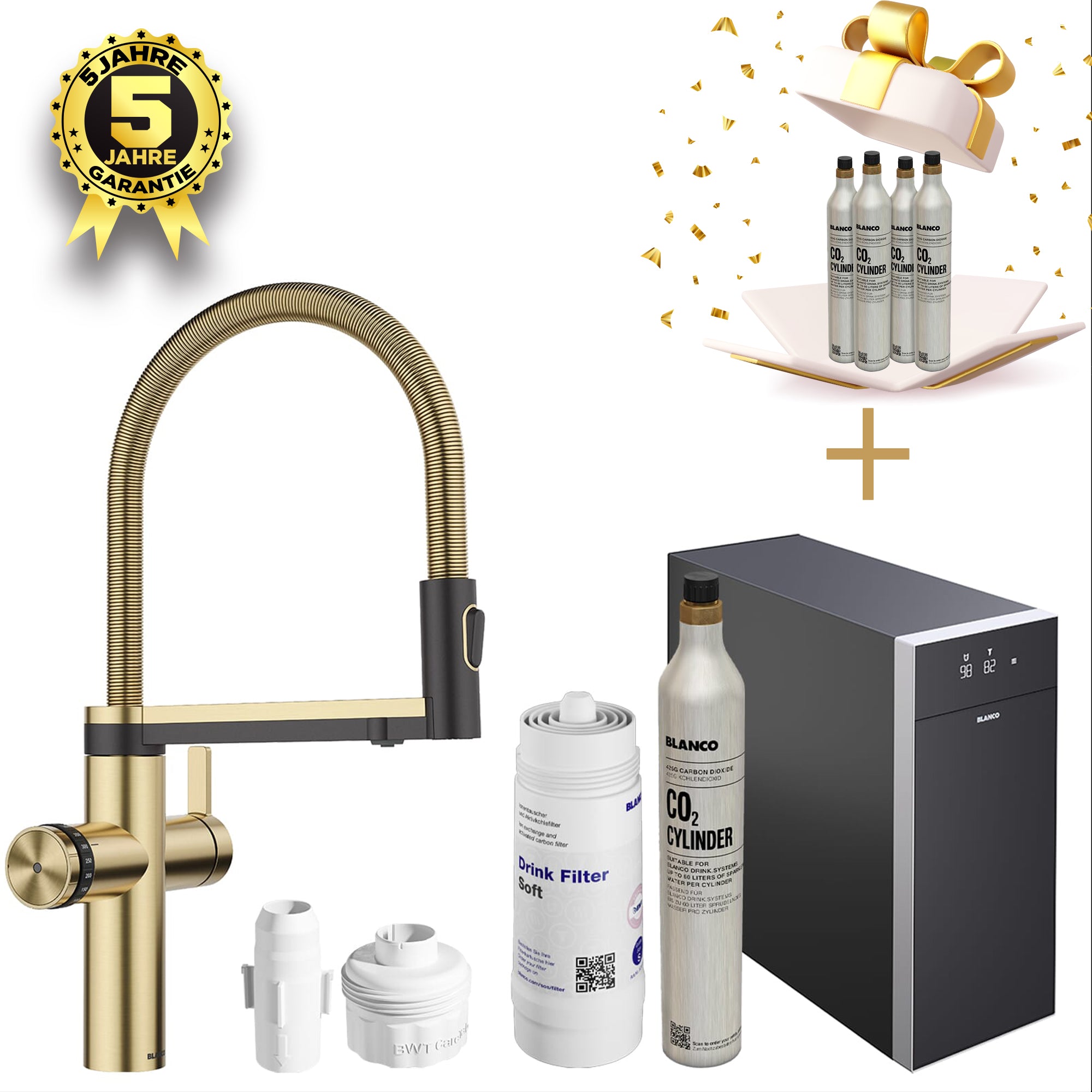 Blanco Set Trinkwasserarmatur Choice Icona + Kühl- und Karbonisierungseinheit Choice.All