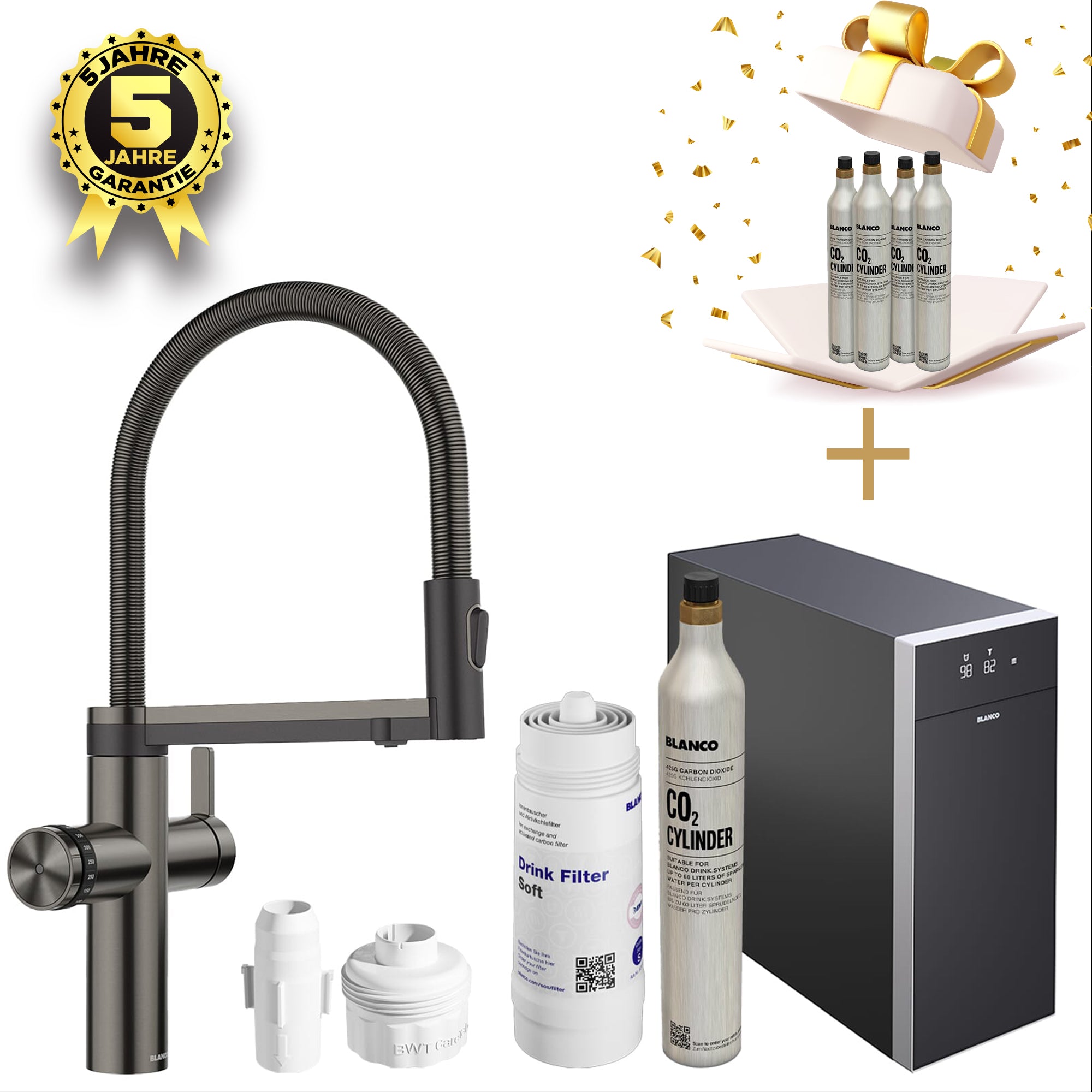 Blanco Set Trinkwasserarmatur Choice Icona + Kühl- und Karbonisierungseinheit Choice.All