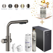 Blanco Set Trinkwasserarmatur | Choice Icona-L Kochendwasser-Küchenarmatur mit Filter- & Soda-Funktion