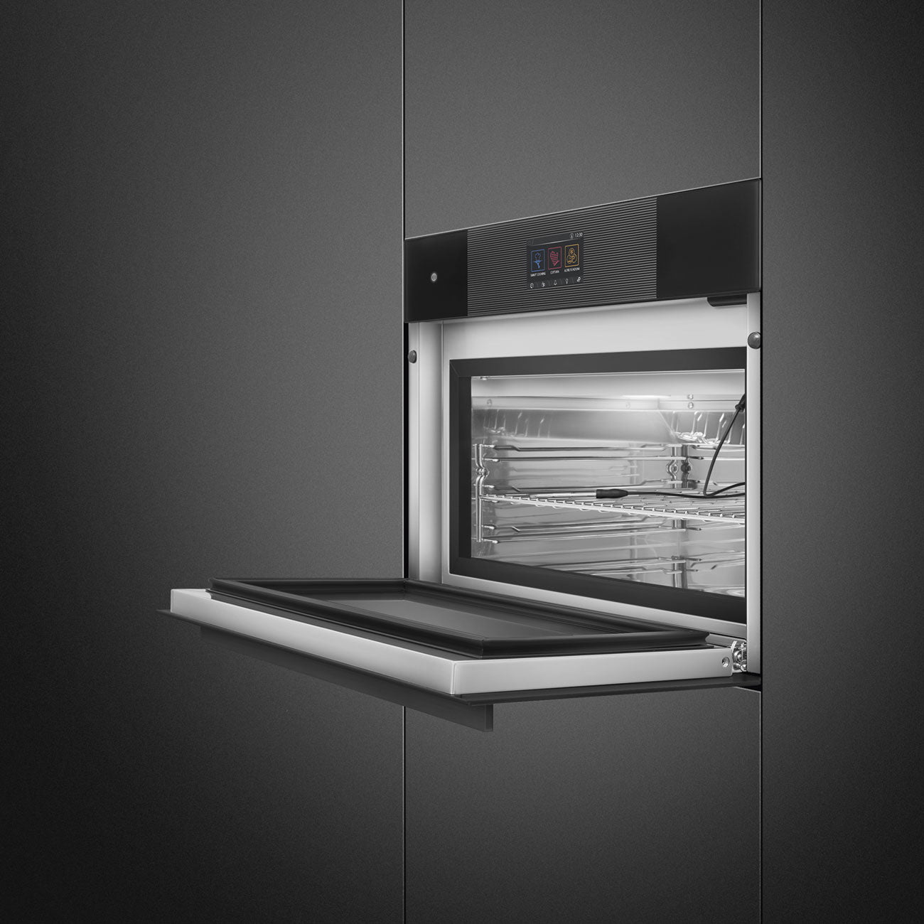 SMEG SBC4104B3 - Blast Chiller mit 5 Jahre Garantie, Designlinie Linea, Schwarz, Touch-Control, Nische 60 x 45 cm