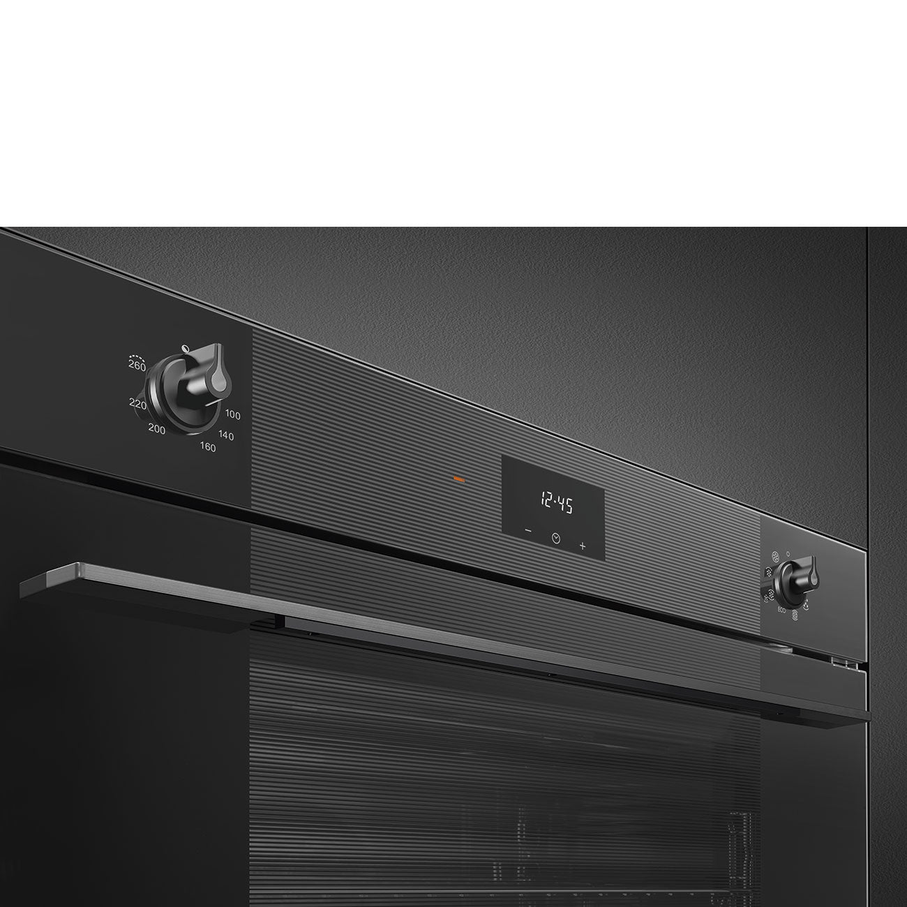 SMEG SO5100TB3 - XL Backofen mit 5 Jahre Garantie, Designlinie Linea, Schwarz, Bedienknebel, Nische 75 x 60 cm