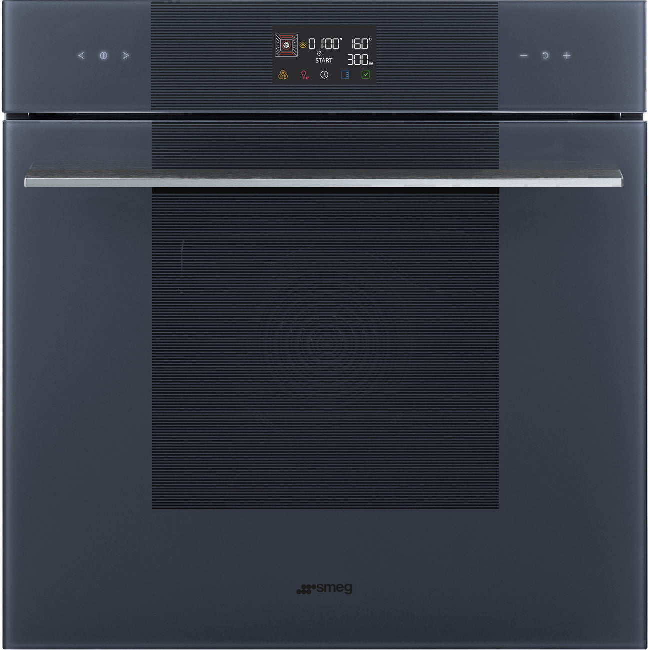 SMEG SO6102M2GF - Backofen mit Mikrowelle mit 5 Jahre Garantie, Designlinie Linea, Neptune Grey, Touch-Control, Nische 60 x 60 cm