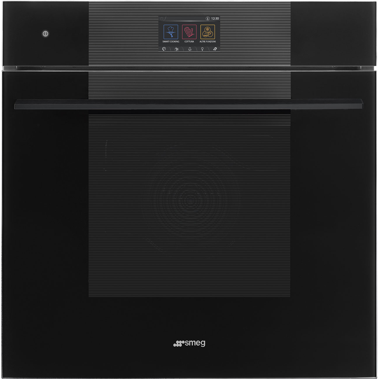 SMEG SO6104S4PB3 - Dampfbackofen mit 5 Jahre Garantie, Designlinie Linea, Schwarz, Touch-Control, Nische 60 x 60 cm