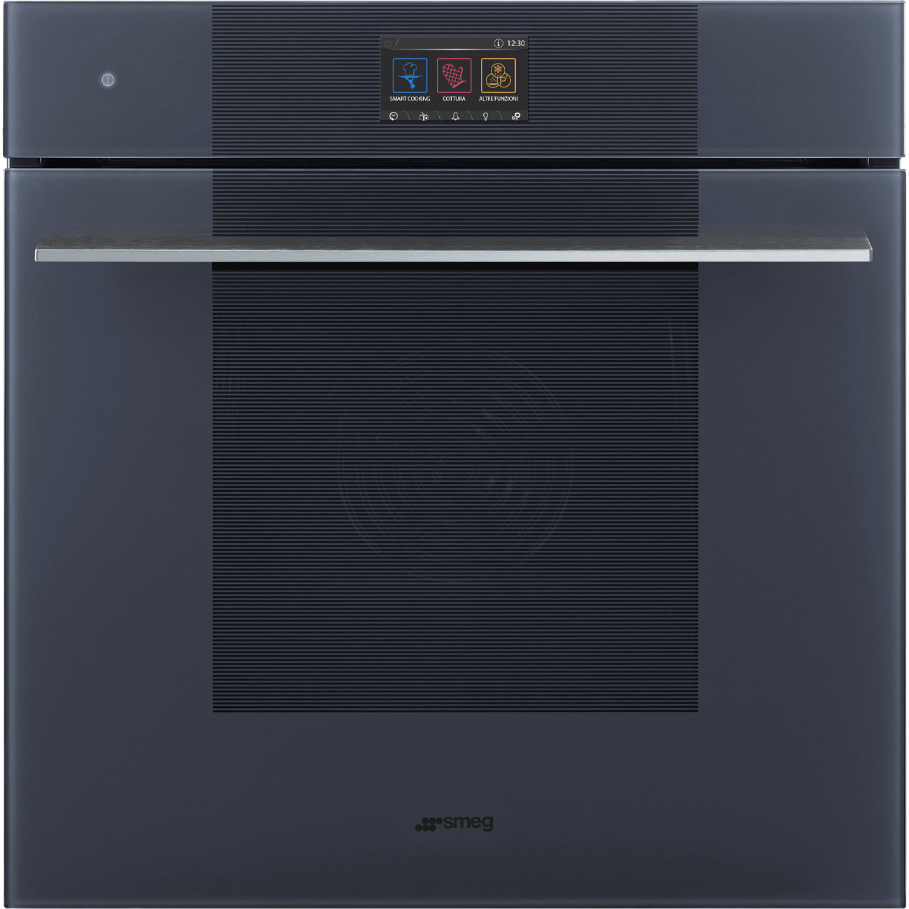 SMEG SO6104S4PG - Dampfbackofen mit 5 Jahre Garantie, Designlinie Linea, Neptune Grey, Touch-Control, Nische 60 x 60 cm