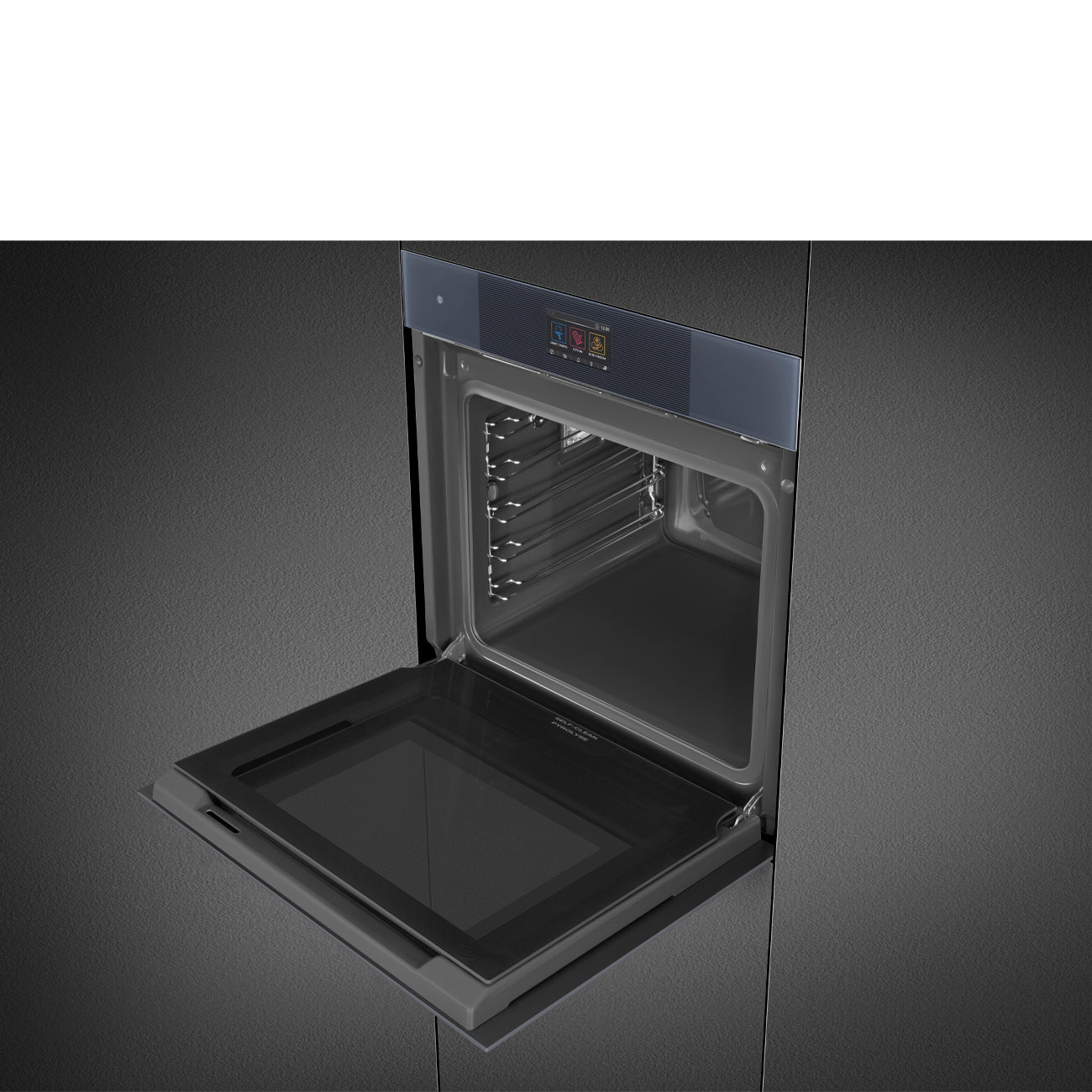 SMEG SO6104S4PG - Dampfbackofen mit 5 Jahre Garantie, Designlinie Linea, Neptune Grey, Touch-Control, Nische 60 x 60 cm