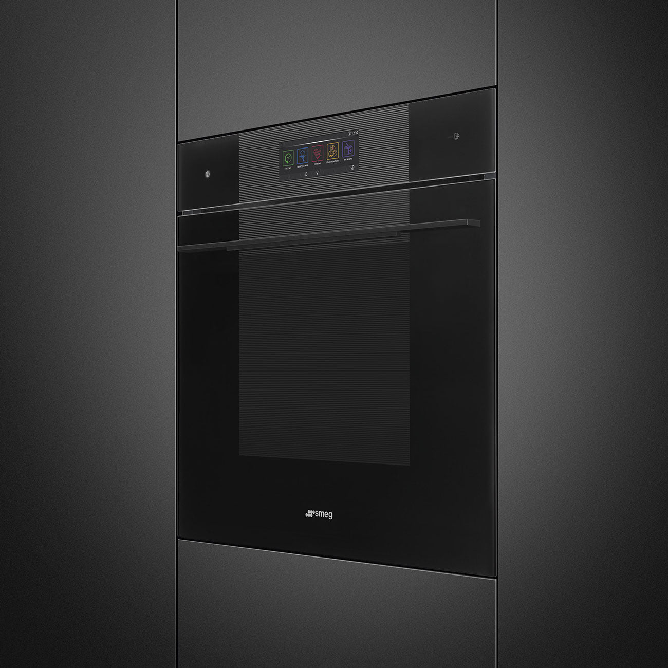 SMEG SO6106WAPB3 - Backofen mit Mikrowelle und Dampfunktion mit 5 Jahre Garantie, Designlinie Linea, Schwarz, Touch-Control, Nische 60 x 60 cm