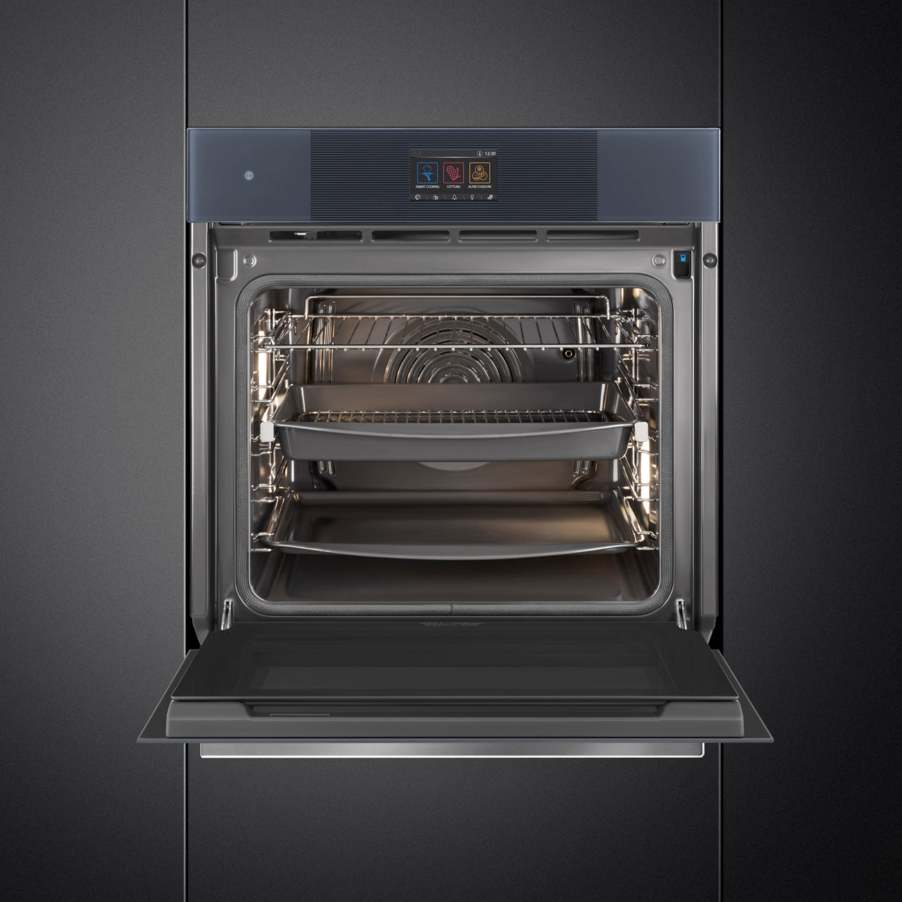 SOP6104S2PG Pyro Steam Backofen 60 cm mit Pyrolyse u. Dampfgarunterstützung - Neptune Grey Glas