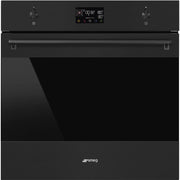 SMEG SOP6302S2PN - Backofen mit Dampffunktion mit 5 Jahre Garantie, Designlinie Classici, Schwarz-Matt, Bedienknebel, Nische 60 x 60 cm