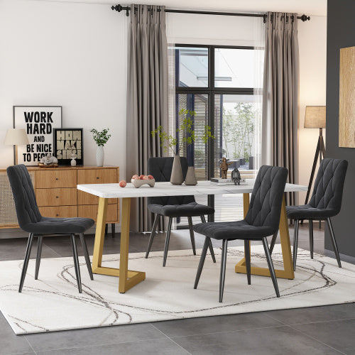 Faserplatten-Esstisch-Set