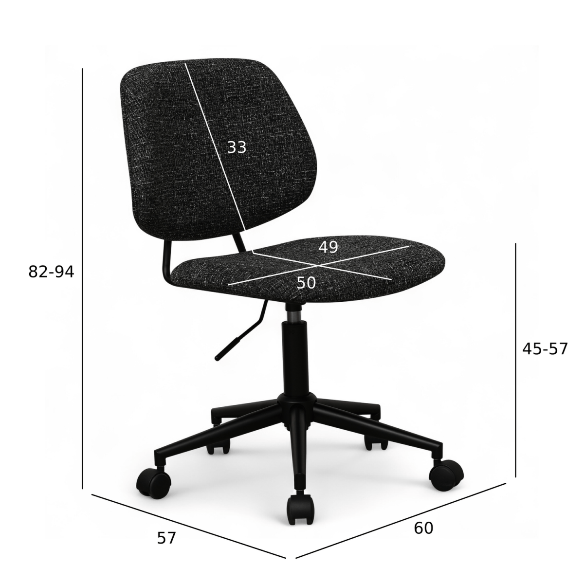 Alto Bürostühle - Bouclé-Stoff Schwarz